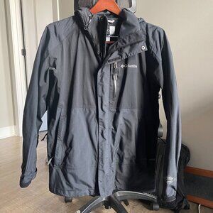 Columbia Waterproof Windbreaker Jacket Black Small